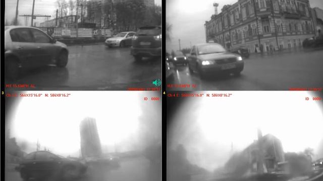 Видеорегистратор M460-GPS поворот из чужого ряда смотреть онлайн