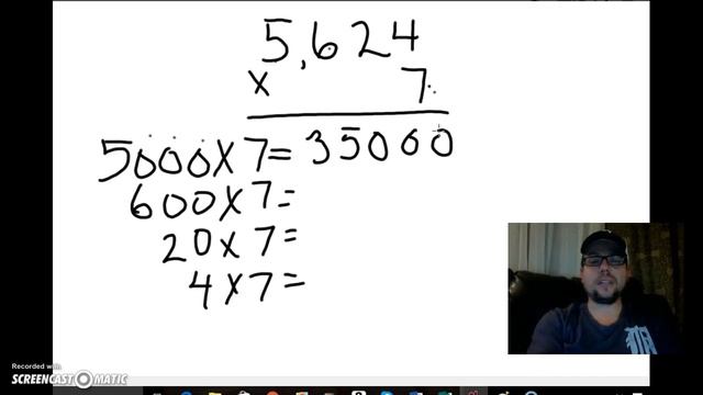 Partial Product Multiplication 4 digit by 1 digit смотреть онлайн