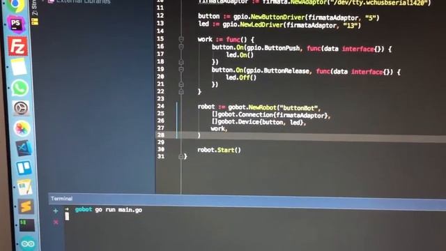 Arduino Button & Led with Golang смотреть онлайн