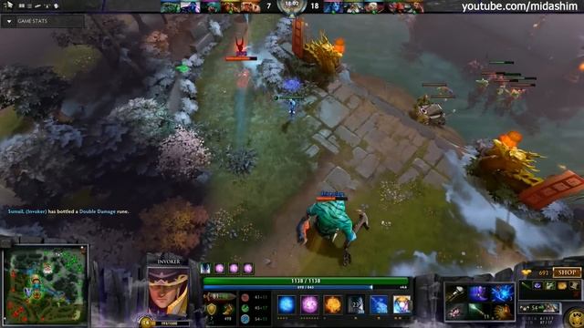Quas Wex Ganking Invoker - SumaiL pro dota 2 gameplay смотреть онлайн