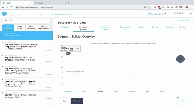 Needl Analytics PPC Segment Builder
