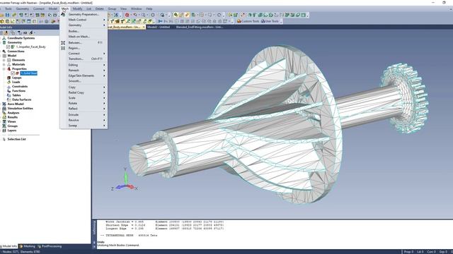 Femap 2021.2 - Создание объемной сетки по фасетной геометрии смотреть онлайн