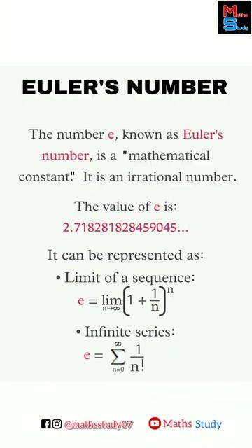 Euler's Number | #shorts