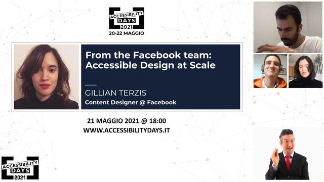 From The Facebook Team: Accessible Design At Scale (Italiano) [Gillian Terzis]