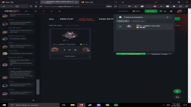 CSGOROLL 84 CENT DAILY CASES TO $150 смотреть онлайн