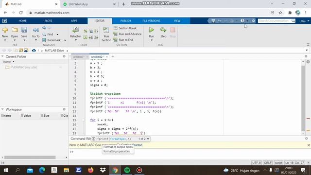 Integrasi Numerik Metode Trapesium Menggunakan Matlab смотреть онлайн