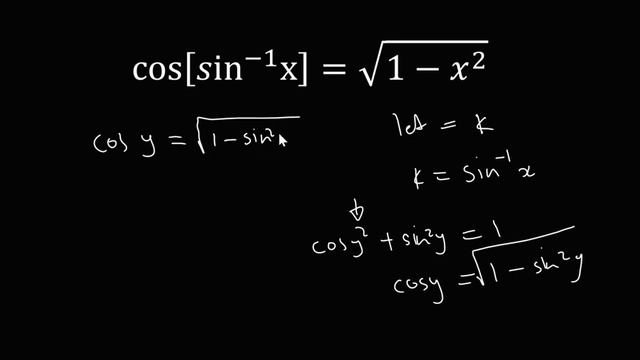 Prove that cos(sin^(-1)) = sqrt(1-x^2). Inverse Trig Functions смотреть онлайн
