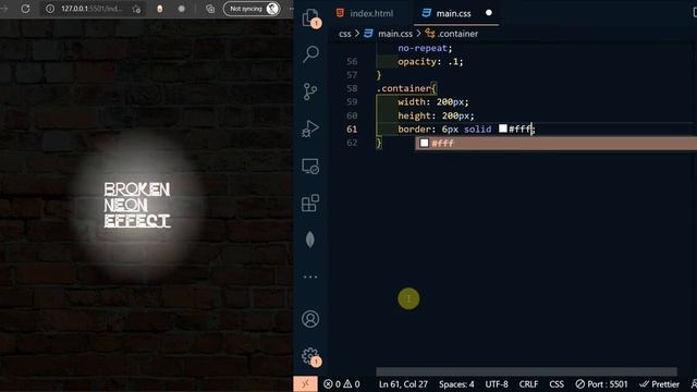 Html Css Broken Neon Effect. смотреть онлайн