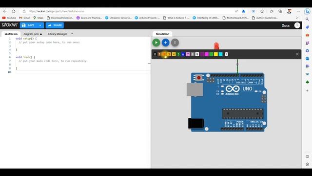 Led interface with Arduino using Wokwi Platform....#easy to learn #led blinking смотреть онлайн