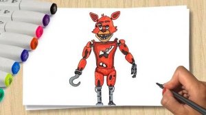 Как нарисовать Фокси Аниматроник _ How to draw FOXY FNaF