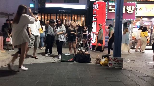 [K-POP in Public] Full#1 190625 "RED SPARK" cover dance Hongdae busking смотреть онлайн