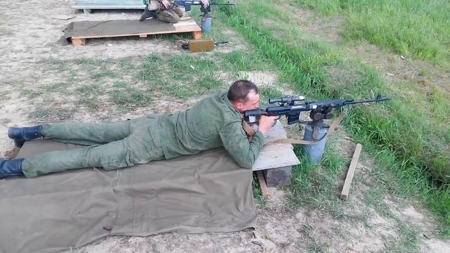 Пристрелка оптического прицела  снайпером Новороссии