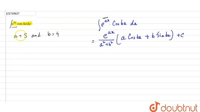 `int e^(3x)cos4x dx` смотреть онлайн