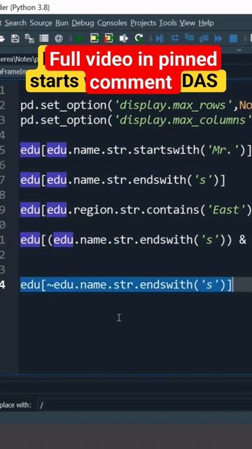 Filter the rows in #pandas where a column has values which doesn't starts with certain string смотреть онлайн