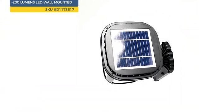 Solar Powered Landscape Light - 200 Lumens LED - Wall Mounted