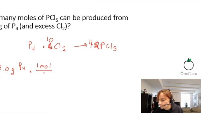 how many moles of pcl5 can be produced from 24.0 g of p4 (and excess cl2) смотреть онлайн