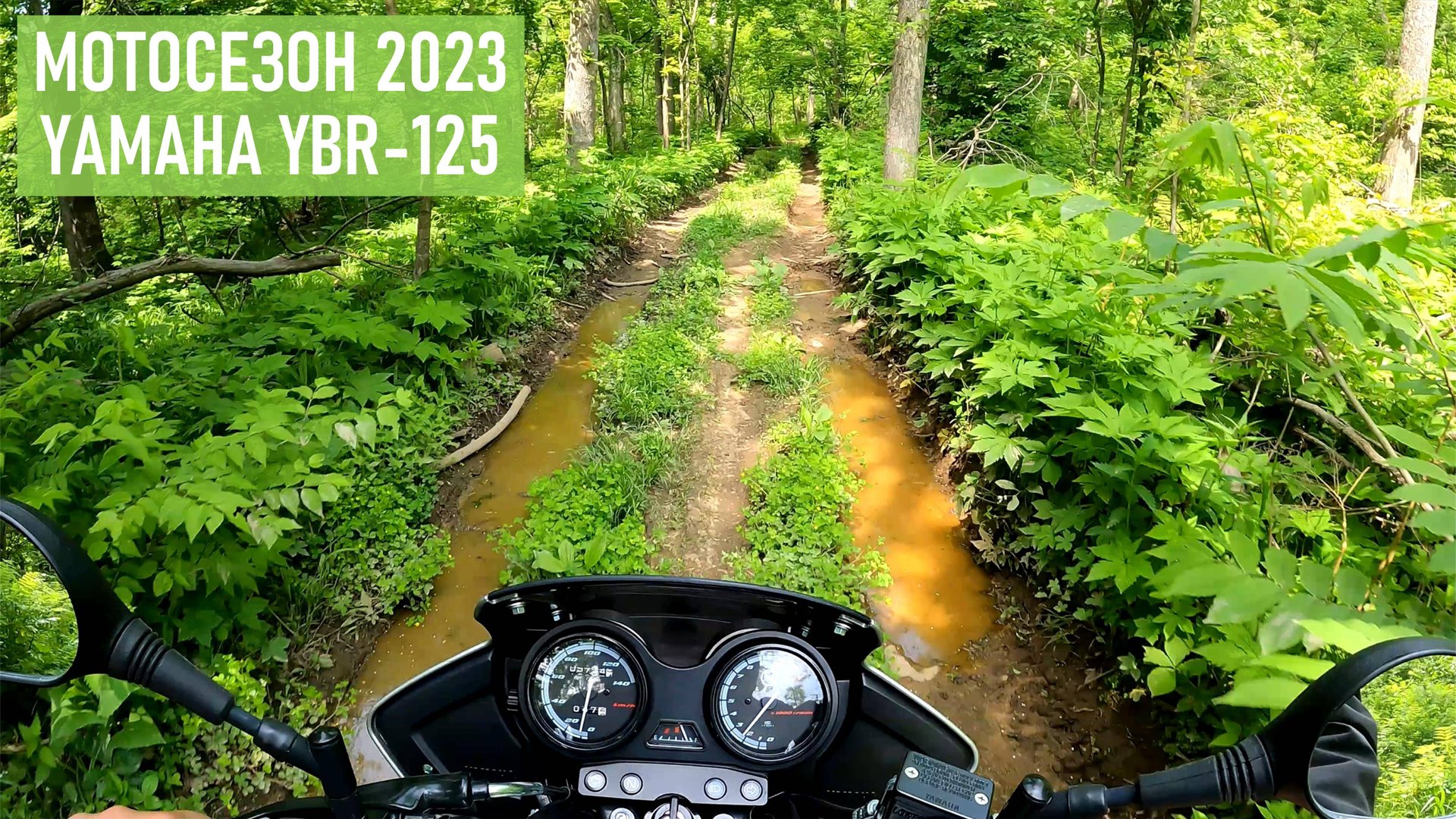 Просто класс! Катаюсь по лесным дорогам острова Русский на мотоцикле YAMAHA YBR125, мотосезон 2023 смотреть онлайн