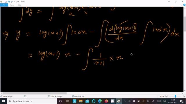 Find General Solution Of Differential Equation Dy/dx = Log(x+1)
