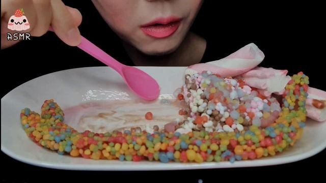 ASMR SUB * 구슬 아이스크림, 크런치 롱젤리 먹방 * BEADS ICE CREAM, CRUNCHY LONG JELLY EATING SOUNDS смотреть онлайн