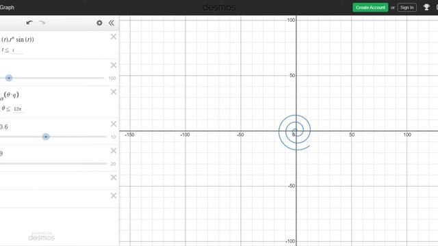 Desmos Graphing Calculator Spiral смотреть онлайн
