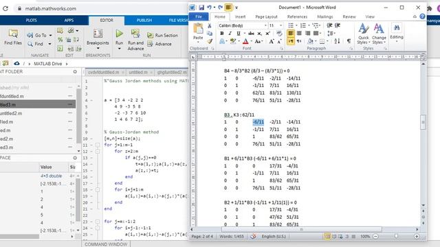 SPL dengan menggunakan Eliminasi Gauss Jordan (ordo 4x4) & Implementasi di Matlab смотреть онлайн