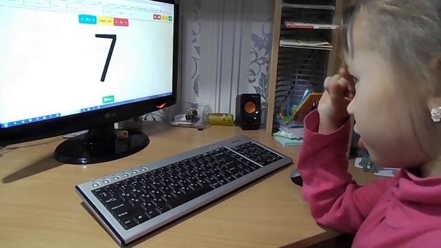 Ангелина 5 леет. Счет ментально. Пример в 22 действия с интервалом 1 сек. смотреть онлайн