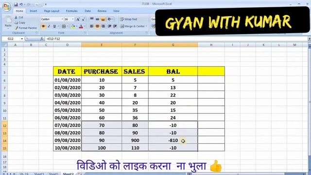 Abs function in excel |Abs function in excel in Hindi with example|कैसे करे Negative to positive смотреть онлайн