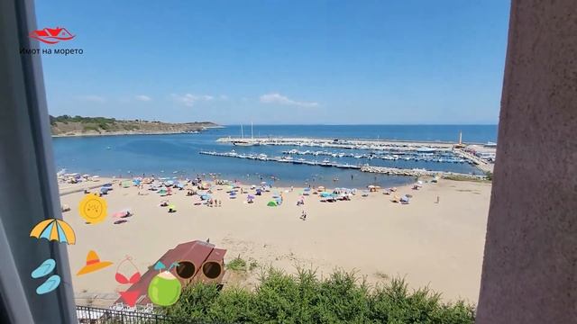 гр. Черноморец - Първа линия море; Двустаен апартамент - 56, 34 кв.м, ПРОДАДЕН