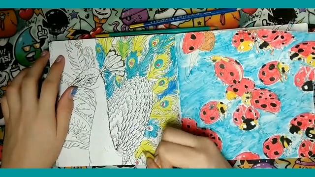 2ЧАСТЬ ПО РАСКРАСКЕ-АНИТИСТРЕСС/// Павлин... смотреть онлайн