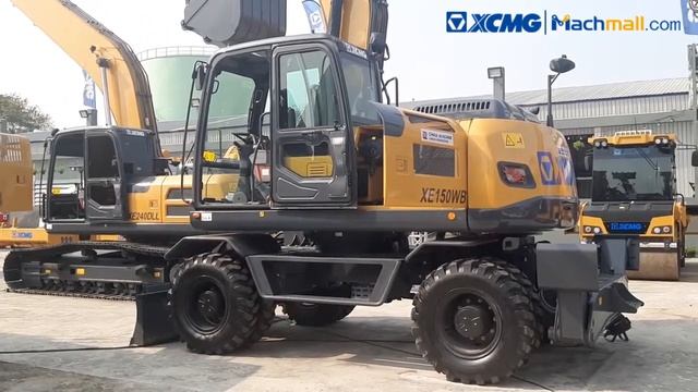 XCMG Wheel Excavator 15 ton XE150WB | XCMG Machine смотреть онлайн