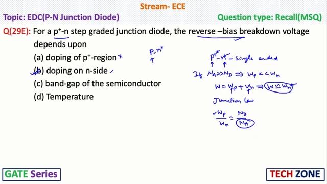 GATE Series-Day4||Solution(29E)|| EDC||P-N Junction Diode Special смотреть онлайн