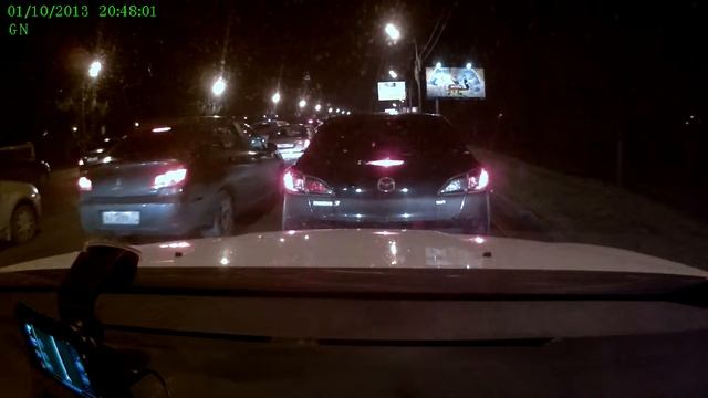 Минирегистратор GNmini550, ТТК, ночная съемка в городе