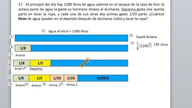Problema 3 fracción como operador. 7mo secundaria. Agua que queda. смотреть онлайн
