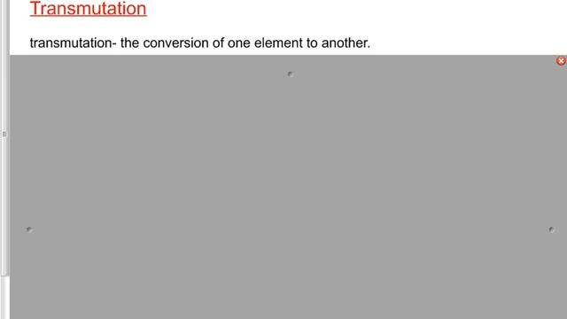 (506-P3015S) Transmutation And Nuclear Decay