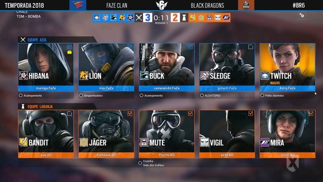 [BR6] FAZE CLAN vs BLACK DRAGONS (Temporada 2018) - Rainbow Six Siege смотреть онлайн