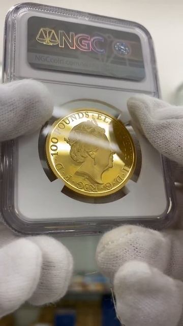 2019 英国 紋章の獣(けもの) コレクション プランタジネット朝のファルコン 100ポンド 金貨 1オンス プルーフ NGC PF 69 UC ER 初鋳版 準最高鑑定 完全未使用品  元箱付