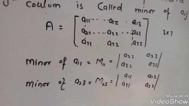 Define And Find Adjoint ,cofactor And Minor Factor