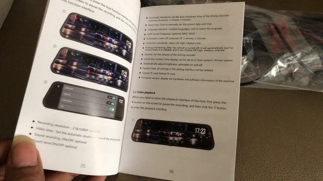 Jansite T59S Stream Media Rearview Mirror Cam 1080p Unboxing