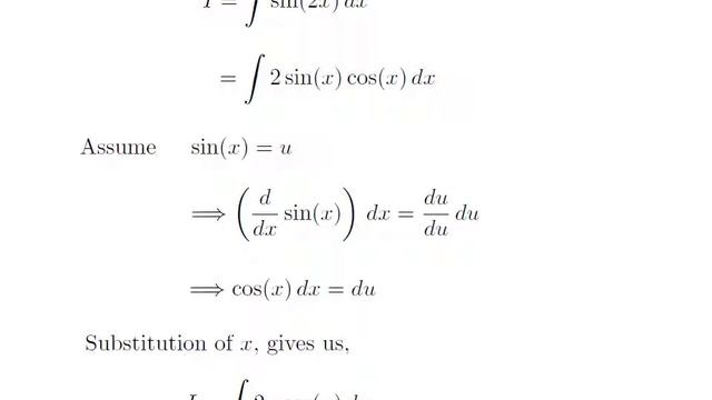 Integral Of Sin 2x| Integration Of Sin 2x | Second Method