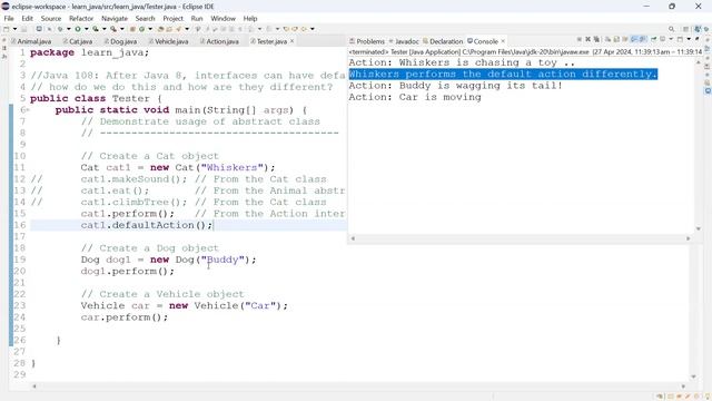 Java 108: interfaces can have default and static methods, how do we do this, how are they different смотреть онлайн