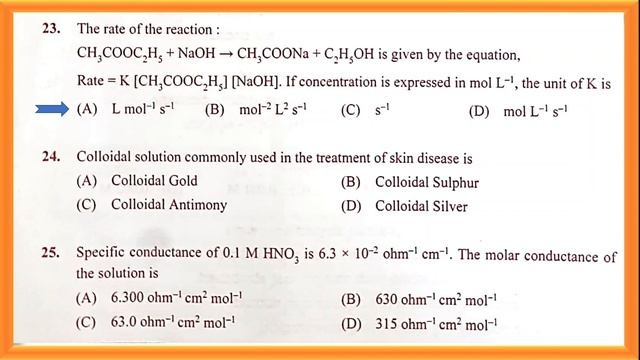 Chemistry KCET key answers-2022 смотреть онлайн
