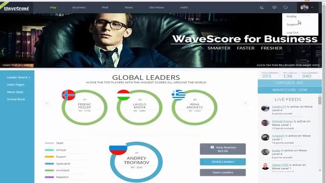 WaveScore Viewtrakr Как происходят начисления баллов и денег смотреть онлайн