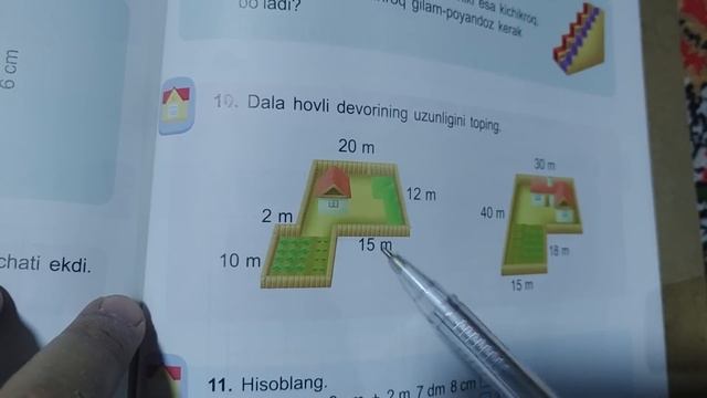 3~sinf Matematika 65~dars /// Nostandart Shakllarning Perimetri