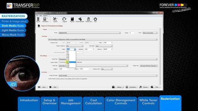 TransferRIP Part 7.3 - How To Use The Dark Media Raster (Rasterization)