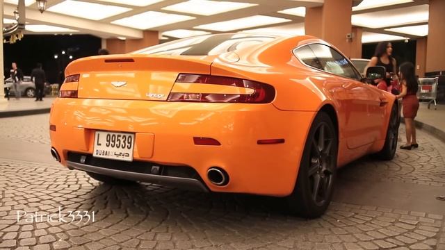 Aston Martin Vantage in bright orange смотреть онлайн