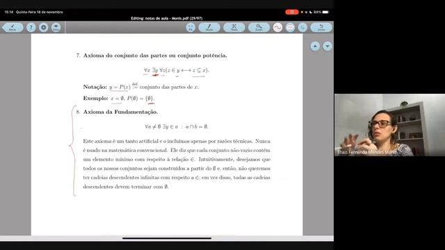 Axioma do Conjunto das Partes e Axioma da Fundamentação смотреть онлайн