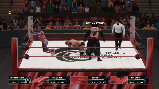 SBW Raw - Rey Mysterio vs Snake Eyes vs Triple H vs Sin Cara смотреть онлайн