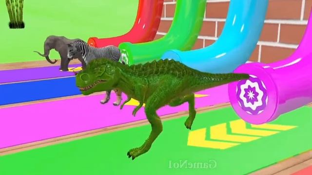 5 Giant Duck Cartoon, Cow, Elephant, Lion, Gorilla, Tiger, T-Rex, Transfiguration funny animal 2023 смотреть онлайн