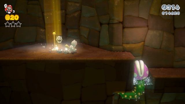 Super Mario 3 D World - World 4-2 Piranha Creeper Creek zdobycie gwiazdki w kominie pod wodą смотреть онлайн
