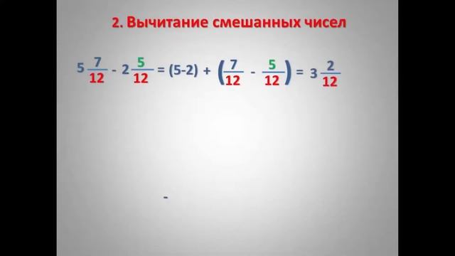 Сложение вычитание дробей смотреть онлайн